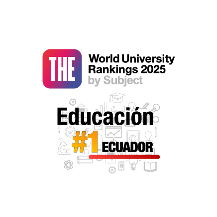Reconocimiento de Times Higher Education que indica 3.er lugar en Ecuador en el World University Rankings 2025.
